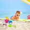 Summer Sand Toys Mini Beach Playsets, Play Set Includes 1 Sand Bucket, 1 Shovel, 1 Rake, and 1 Scoop, Birthday Treats for Boys and Girls, Party Favors for Kids and Toddlers (6-Pack)